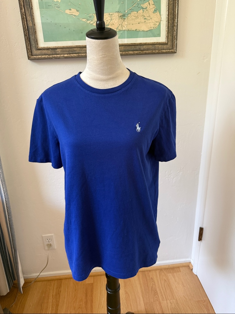 Polo Ralph Lauren, MENS Royal Blue Tee with Yellow Logo.